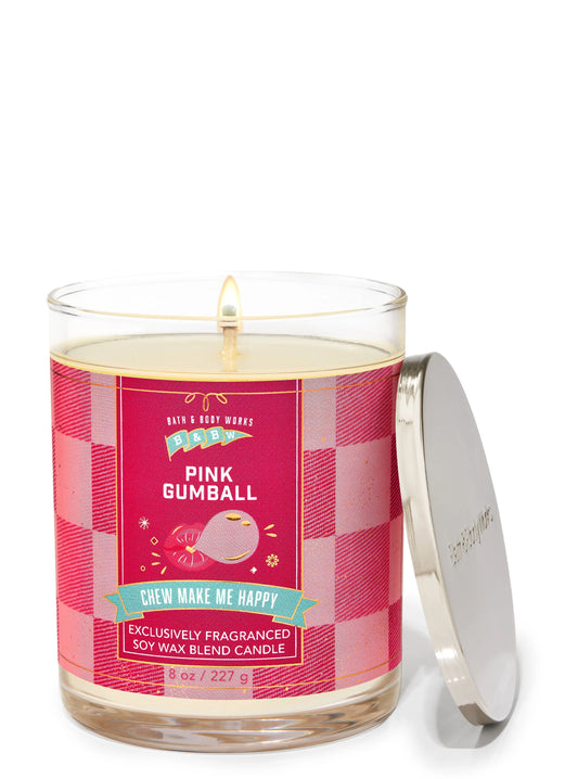 pink gumball , 1-Wick Candle