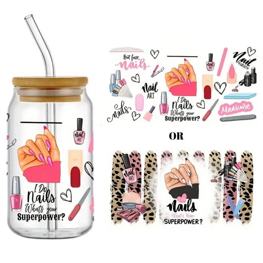 Nails Stylish Glass Tumbler-550ML