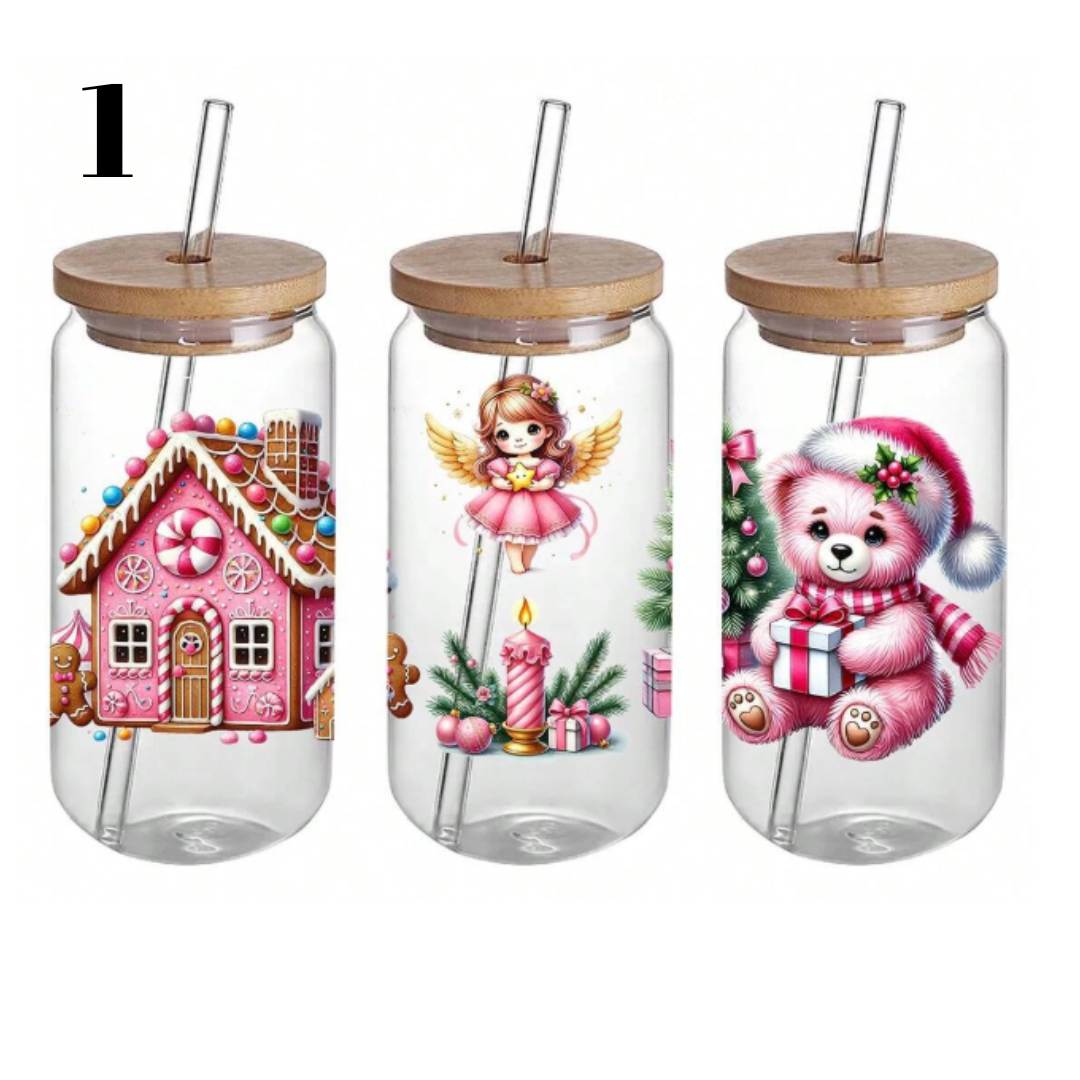 Christmas Stylish Glass Tumbler-550ML