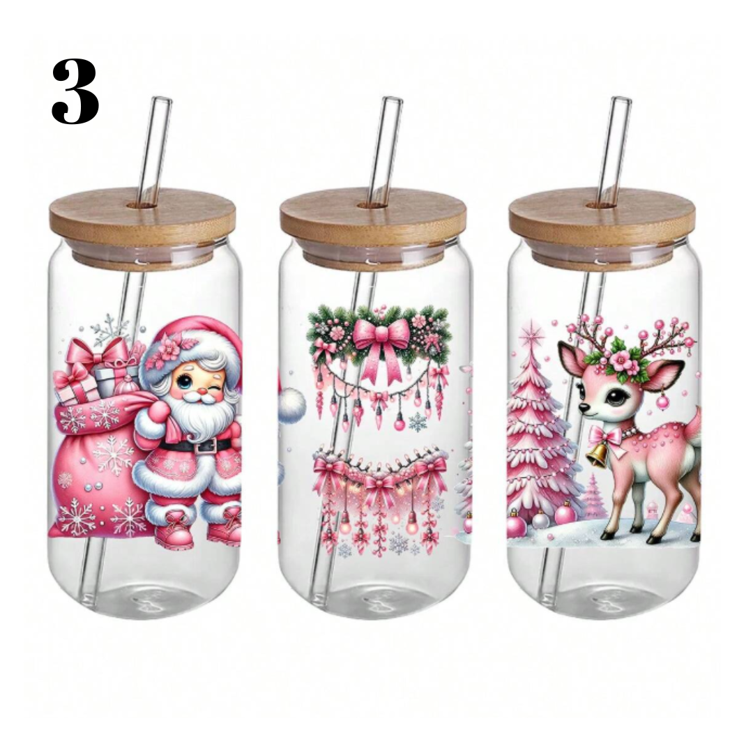 Christmas Stylish Glass Tumbler-550ML